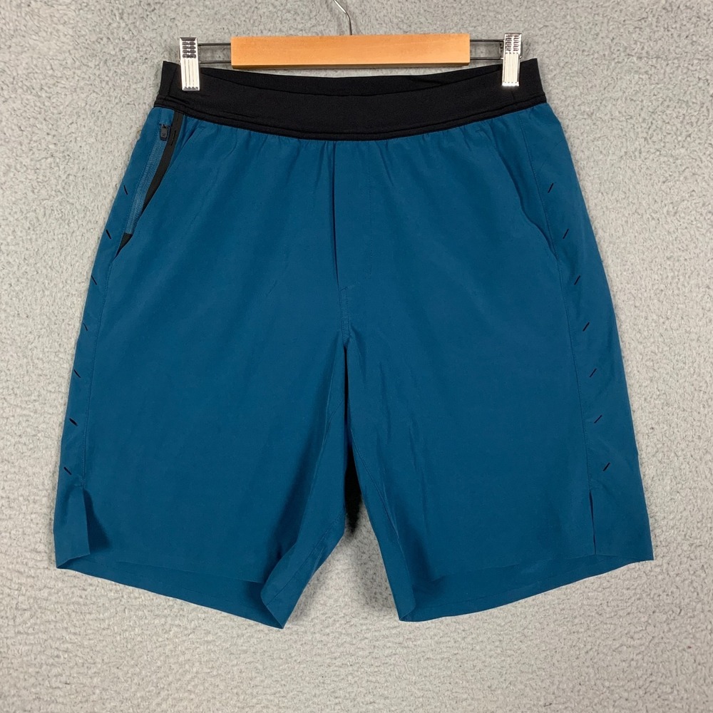 Ten Thousand Interval Shorts Men's Medium M Ocean Unlined Stretch 9" Gym Workout